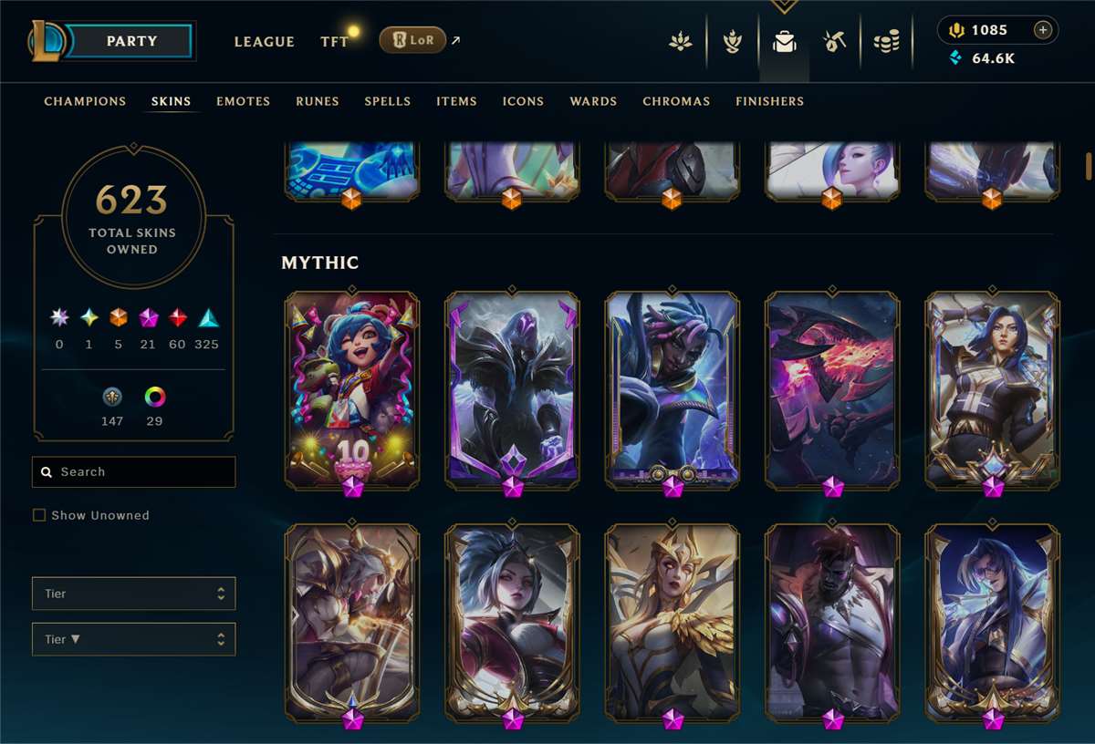 продажа аккаунта к игре League of Legends